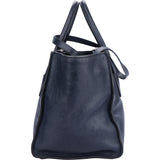 Prada Blue Leather Twin Zip Handbag