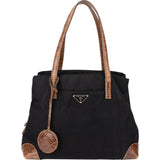 Prada Nylon Croco Optic Triangle Handbag
