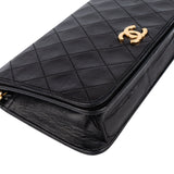 Chanel Quilted Lambskin 24K Gold Single Flap Crossbody Bag
