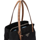 Prada Nylon Croco Optic Triangle Handbag