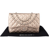Chanel Quilted Lambskin Jumbo Double Flap Crossbody Bag