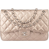 Chanel Quilted Lambskin Jumbo Double Flap Crossbody Bag