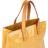Louis Vuitton Yellow Vernis Monogram Reade PM Handbag