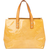 Louis Vuitton Yellow Vernis Monogram Reade PM Handbag