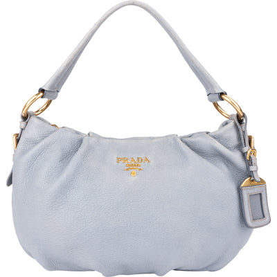 Prada Cervo Lux Leather Chain Handbag - vintageandkickz