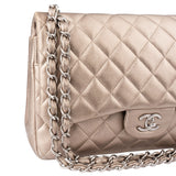 Chanel Quilted Lambskin Jumbo Double Flap Crossbody Bag