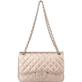 Chanel Quilted Lambskin Jumbo Double Flap Crossbody Bag
