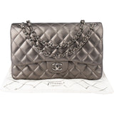 Chanel Quilted Lambskin Jumbo Double Flap Crossbody Bag