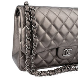 Chanel Quilted Lambskin Jumbo Double Flap Crossbody Bag