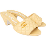Chanel Quilted Lambskin CC Sandals (38)
