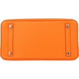 Hermès Orange Epsom Leather Palladium Birkin 30 Handbag