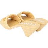 Chanel Quilted Lambskin CC Sandals (38)