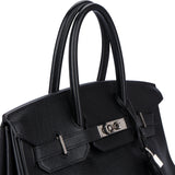 Hermès Noir Togo Leather Palladium Birkin 35 Handbag