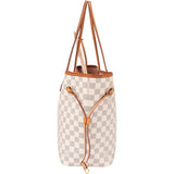 Louis Vuitton Damier Azur Monogram Neverfull MM Shopper Handbag