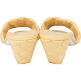 Chanel Quilted Lambskin CC Sandals (38)