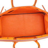 Hermès Orange Epsom Leather Palladium Birkin 30 Handbag