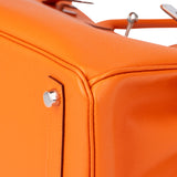 Hermès Orange Epsom Leather Palladium Birkin 30 Handbag