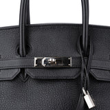 Hermès Noir Togo Leather Palladium Birkin 35 Handbag