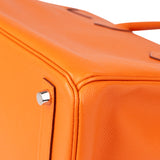 Hermès Orange Epsom Leather Palladium Birkin 30 Handbag