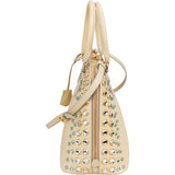 Prada Patent Leather Saffiano Crystal Vitello Handbag