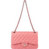 Chanel Quilted Lambskin Jumbo Double Flap Crossbody Bag