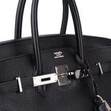 Hermès Noir Togo Leather Palladium Birkin 35 Handbag