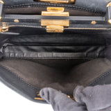 Fendi Black Leather Peekaboo Handbag