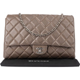 Chanel Quilted Caviar Leather Single Flap Shoulder Bag