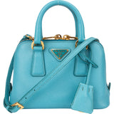 Prada Blue Saffiano Leather Mini Promenade Handbag