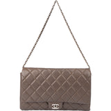 Chanel Quilted Caviar Leather Single Flap Shoulder Bag
