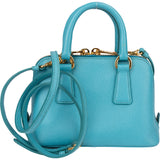 Prada Blue Saffiano Leather Mini Promenade Handbag