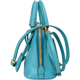 Prada Blue Saffiano Leather Mini Promenade Handbag