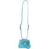 Prada Blue Saffiano Leather Mini Promenade Handbag
