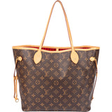 Louis Vuitton Canvas Monogram Neverfull MM Shopper Handbag