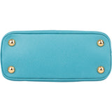 Prada Blue Saffiano Leather Mini Promenade Handbag