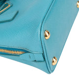 Prada Blue Saffiano Leather Mini Promenade Handbag