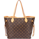 Louis Vuitton Canvas Monogram Neverfull MM Shopper Handbag