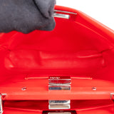 Fendi Red Leather Spikes Mini Peekaboo Handbag