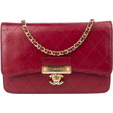 Chanel Quilted Goatskin Wallet On Chain Crossbody Bag