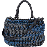 Prada Tricolor Braided Leather City Handbag