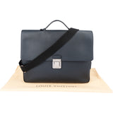 Louis Vuitton Blue Taiga Leather Vassili PM Business Handbag