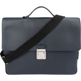 Louis Vuitton Blue Taiga Leather Vassili PM Business Handbag
