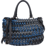 Prada Tricolor Braided Leather City Handbag