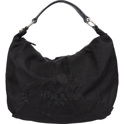 Prada Nylon Oblique Hobo Bag - vintageandkickz