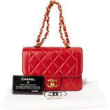Chanel Quilted Lambskin 24K Gold Single Flap Shoulder Bag