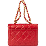 Chanel Quilted Lambskin 24K Gold Single Flap Shoulder Bag