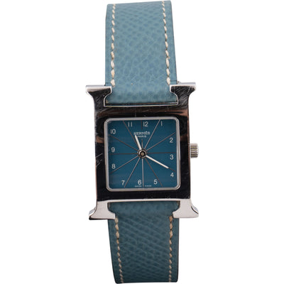 Hermès Silver Tone Heure H Women Watch - vintageandkickz