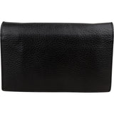 Gucci Pebbled Leather Interlocking GG Wallet On Chain Crossbody Bag