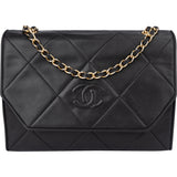 Chanel Quilted Lambskin CC Single Flap Crossbody Bag
