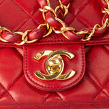 Chanel Quilted Lambskin 24K Gold Single Flap Shoulder Bag